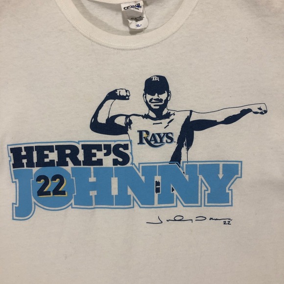 Here's Johnny Rays Baseball Graphic T-Shirt Anvil‎ Men's Size XL - Picture 1 of 7